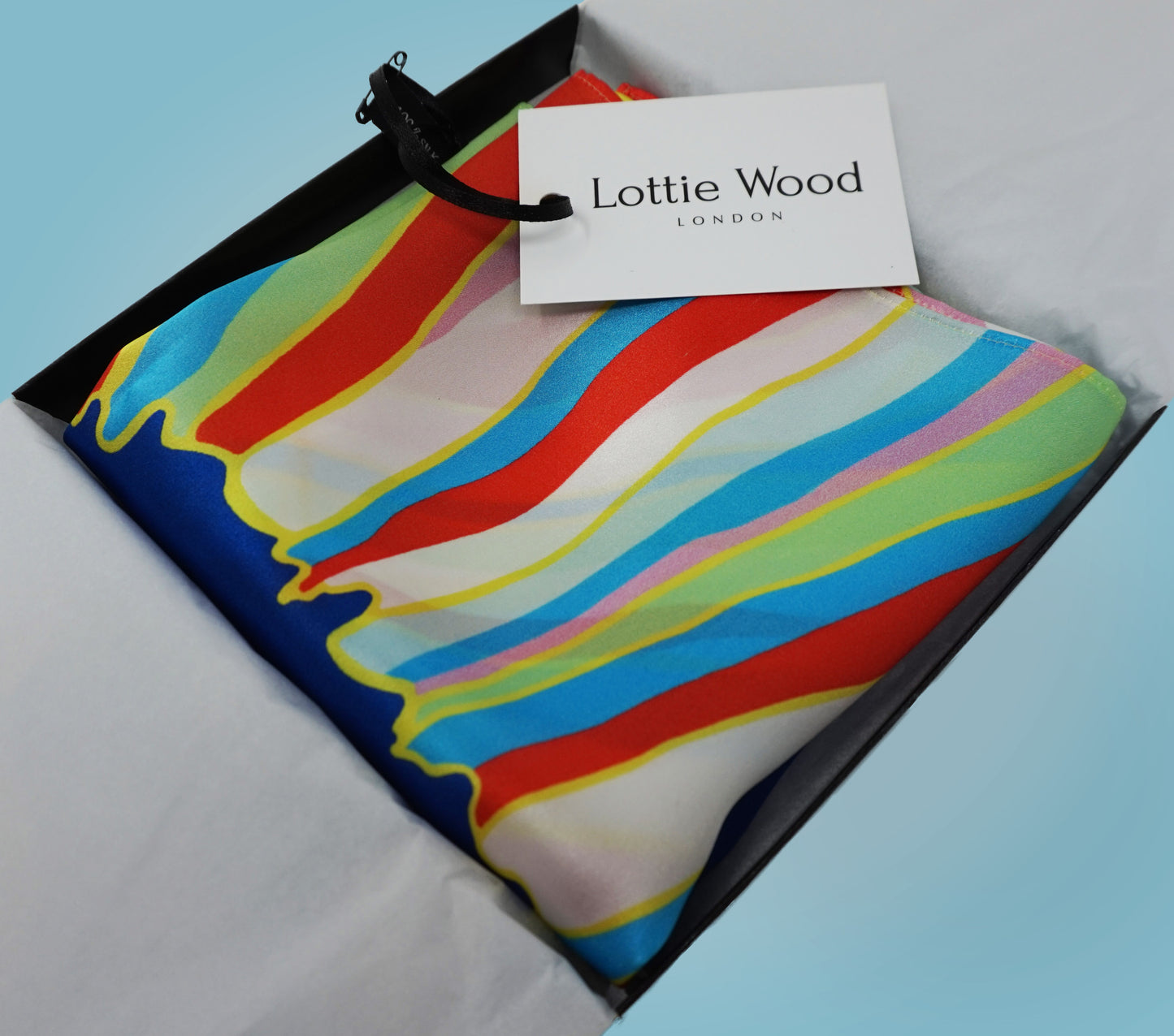 Yellow Daisy Print Silk Scarf 60cm