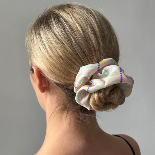Pink Miami Print Scrunchie