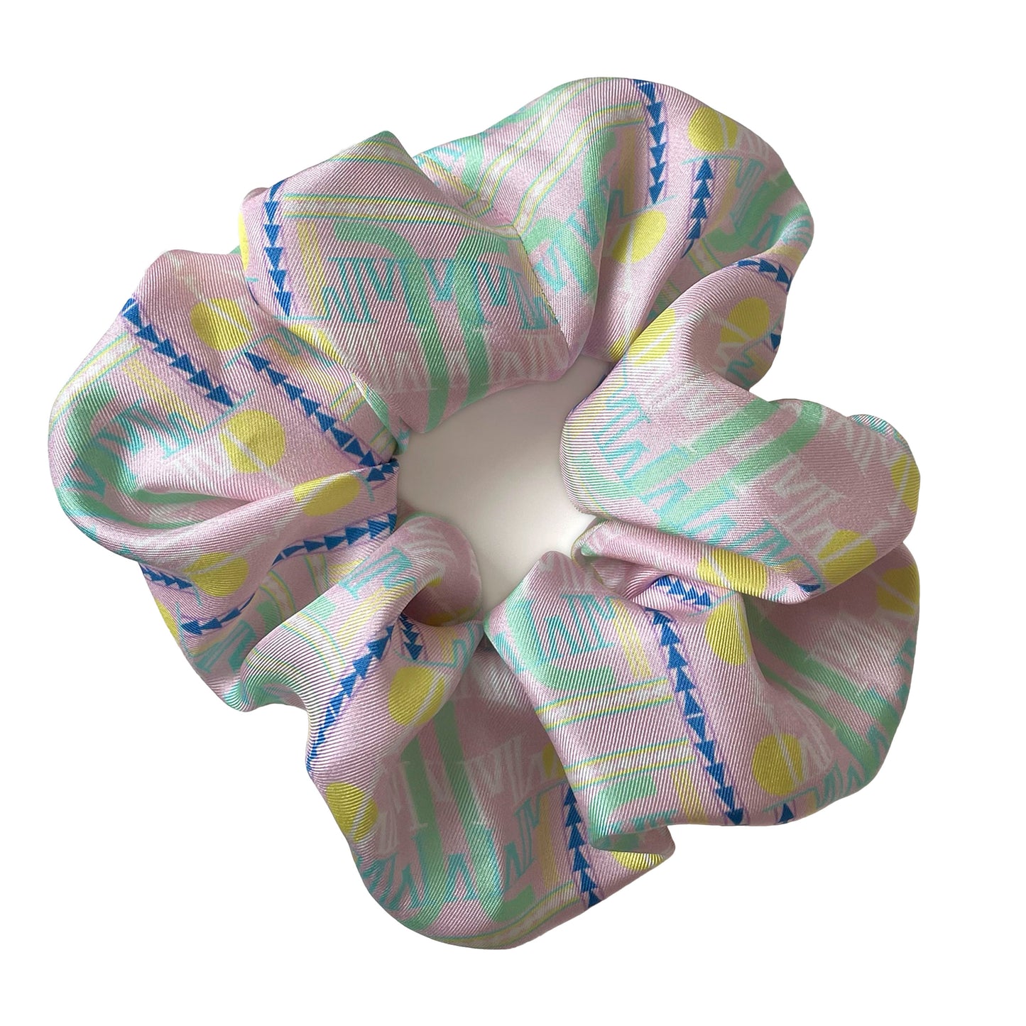 Pink Miami Print Scrunchie